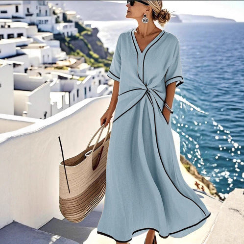 Arabella Kensington | Contrast Trim Maxi Dress For Women