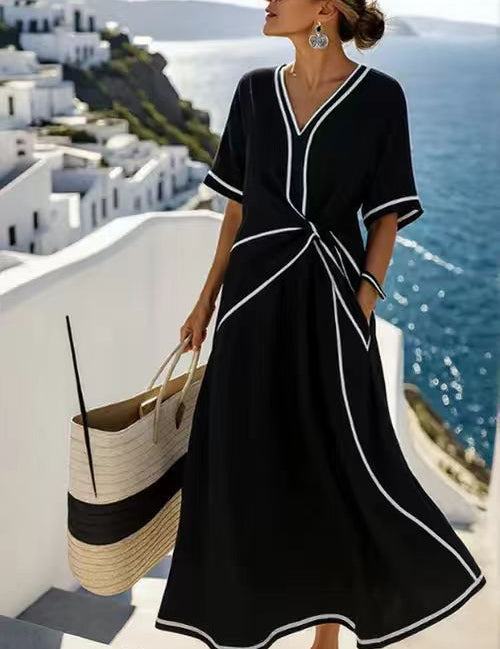 Arabella Kensington | Contrast Trim Maxi Dress For Women