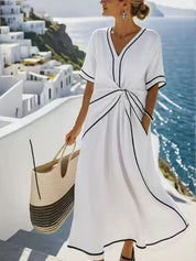 Arabella Kensington | Contrast Trim Maxi Dress For Women