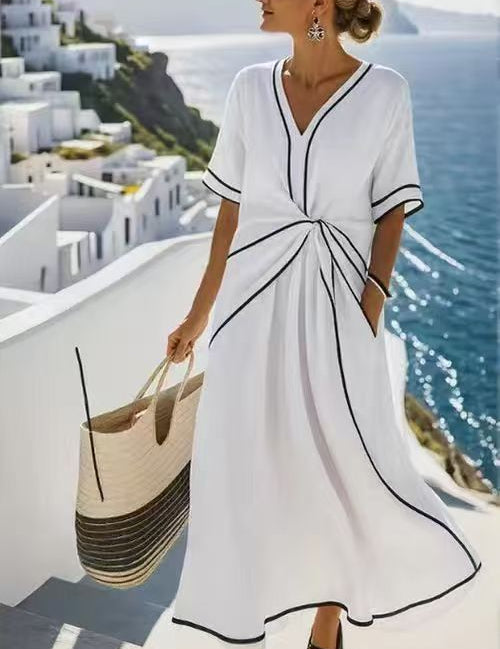 Arabella Kensington | Contrast Trim Maxi Dress For Women