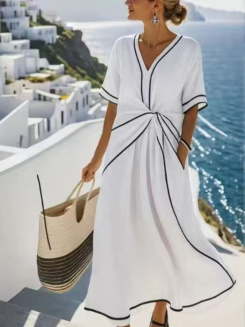 Arabella Kensington | Contrast Trim Maxi Dress For Women