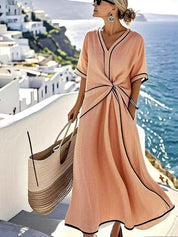 Arabella Kensington | Contrast Trim Maxi Dress For Women