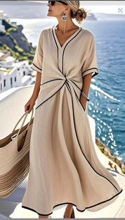 Arabella Kensington | Contrast Trim Maxi Dress For Women