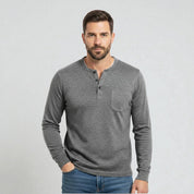 Arthur Beaumont | Classic Long Sleeve Henley For Men