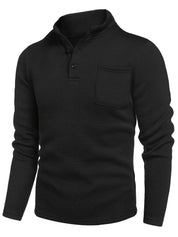 Arthur Beaumont | Classic Long Sleeve Henley For Men