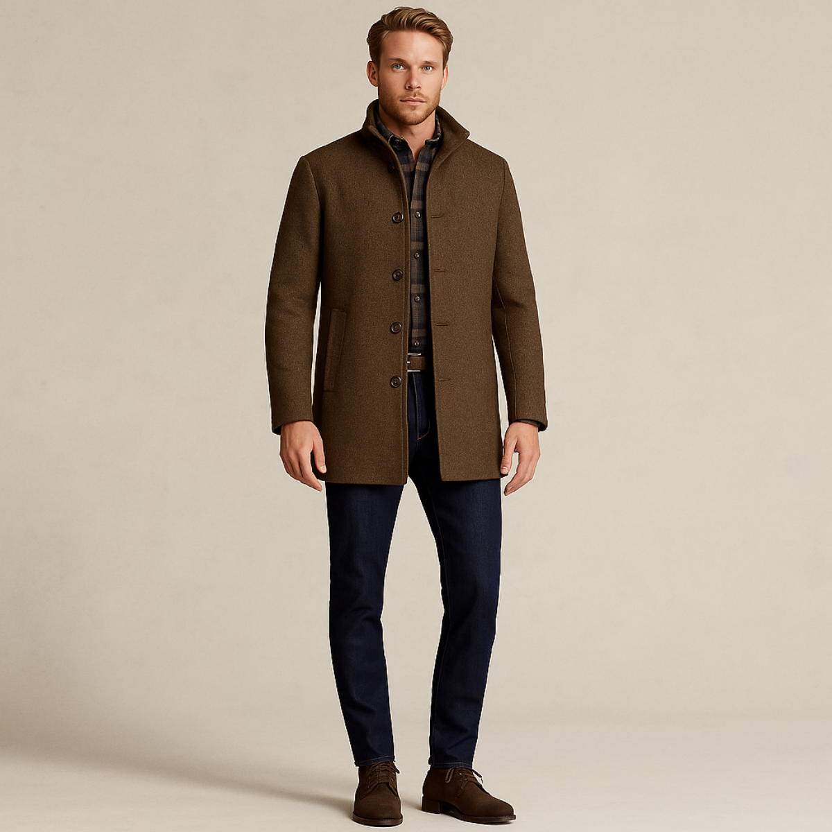 Arthur Kensington | Wool Blend Coat For Men