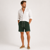 Arthur Reynolds | Men's Corduroy Drawstring Shorts – Relaxed Rolled Hem