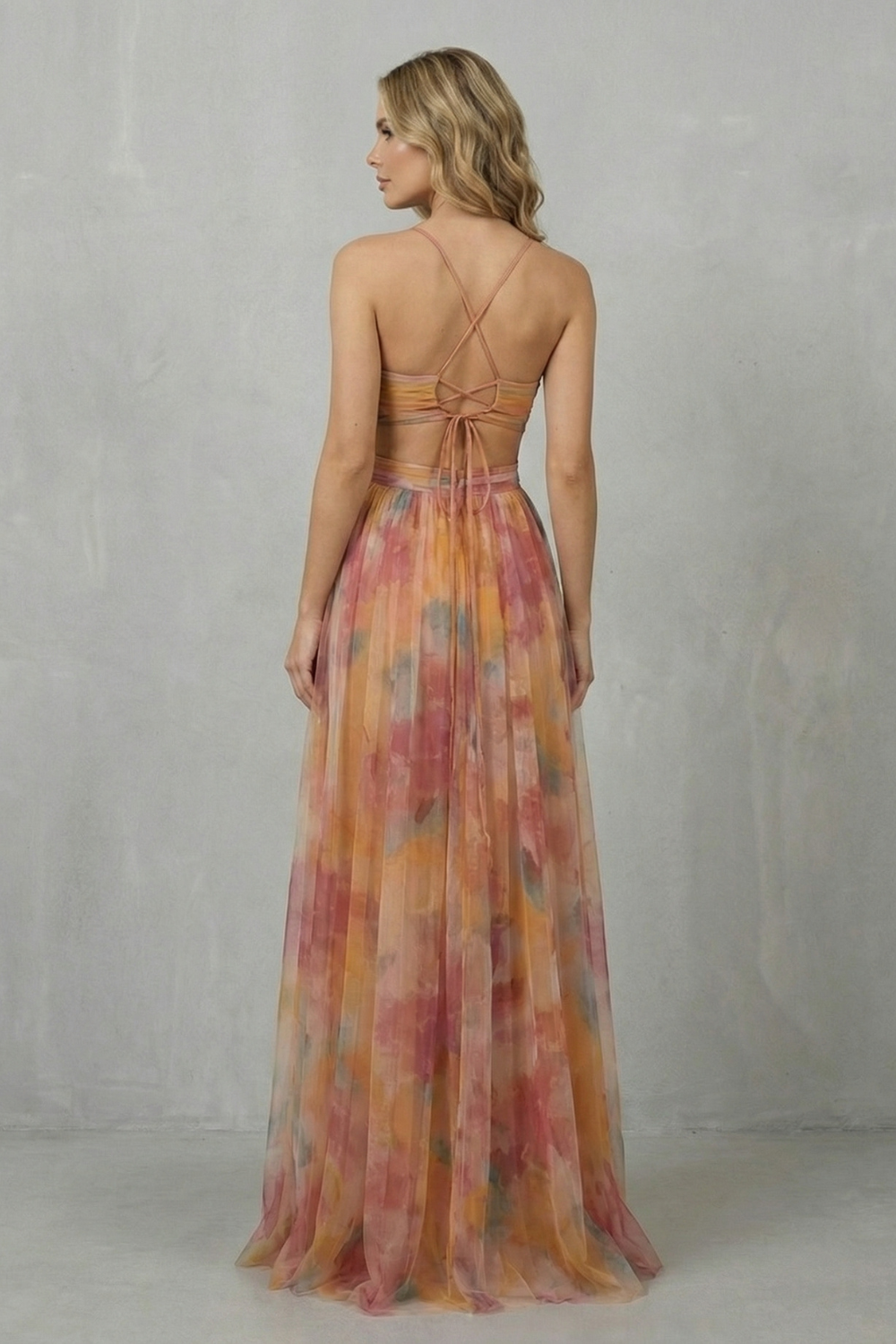 Emmeline Voss | Watercolour Romance Tulle Maxi Dress
