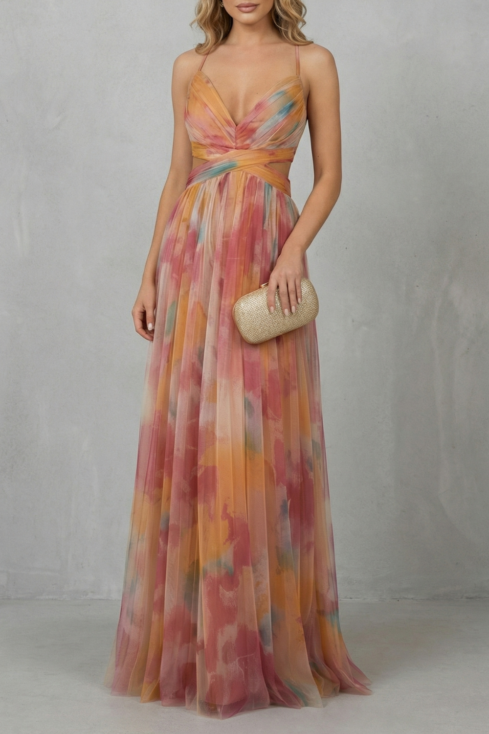 Emmeline Voss | Watercolour Romance Tulle Maxi Dress