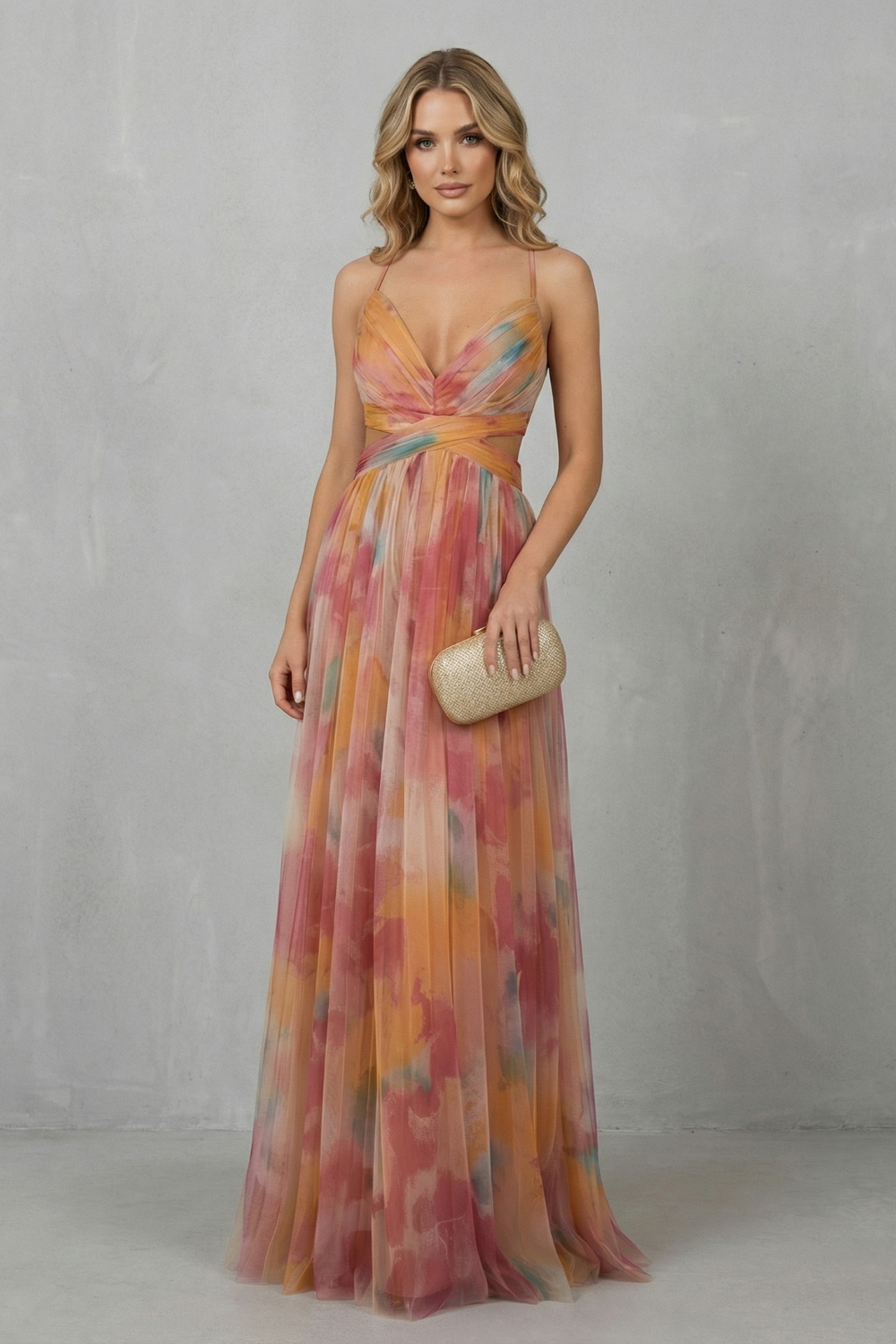 Emmeline Voss | Watercolour Romance Tulle Maxi Dress