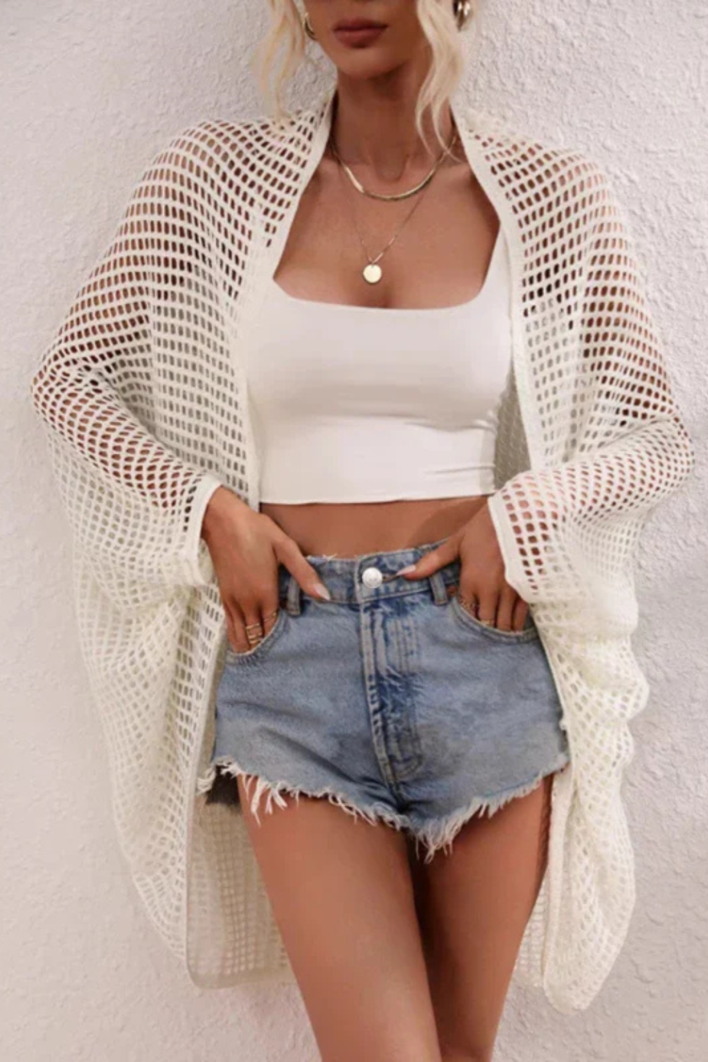Aurélie Beaumont | Crochet Open Front Cover Up For Women