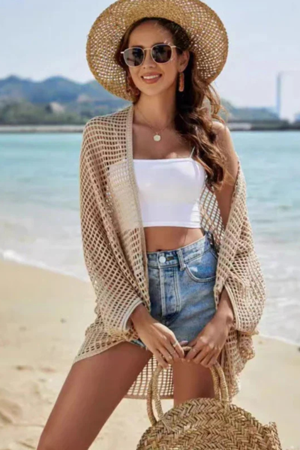 Aurélie Beaumont | Crochet Open Front Cover Up For Women