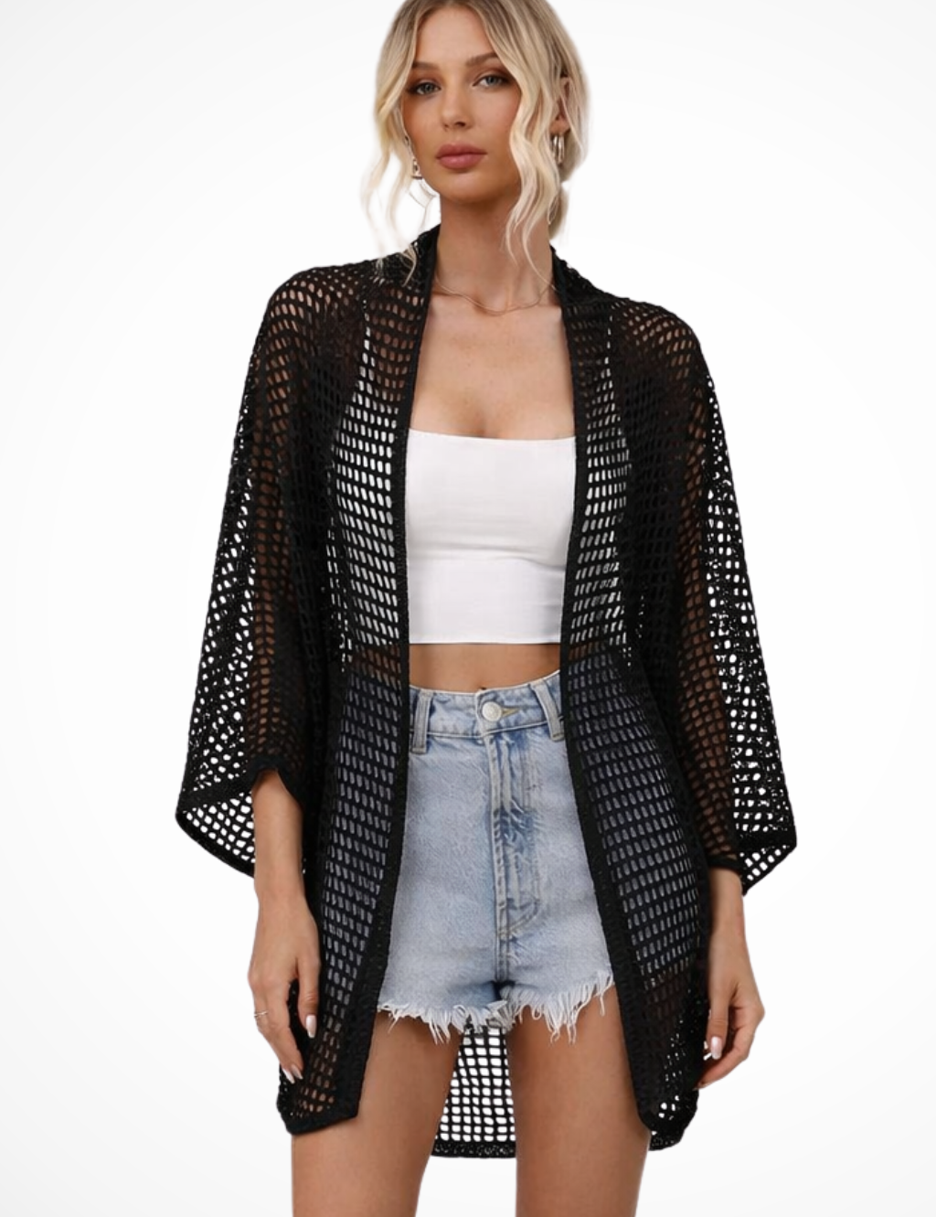 Aurélie Beaumont | Crochet Open Front Cover Up For Women