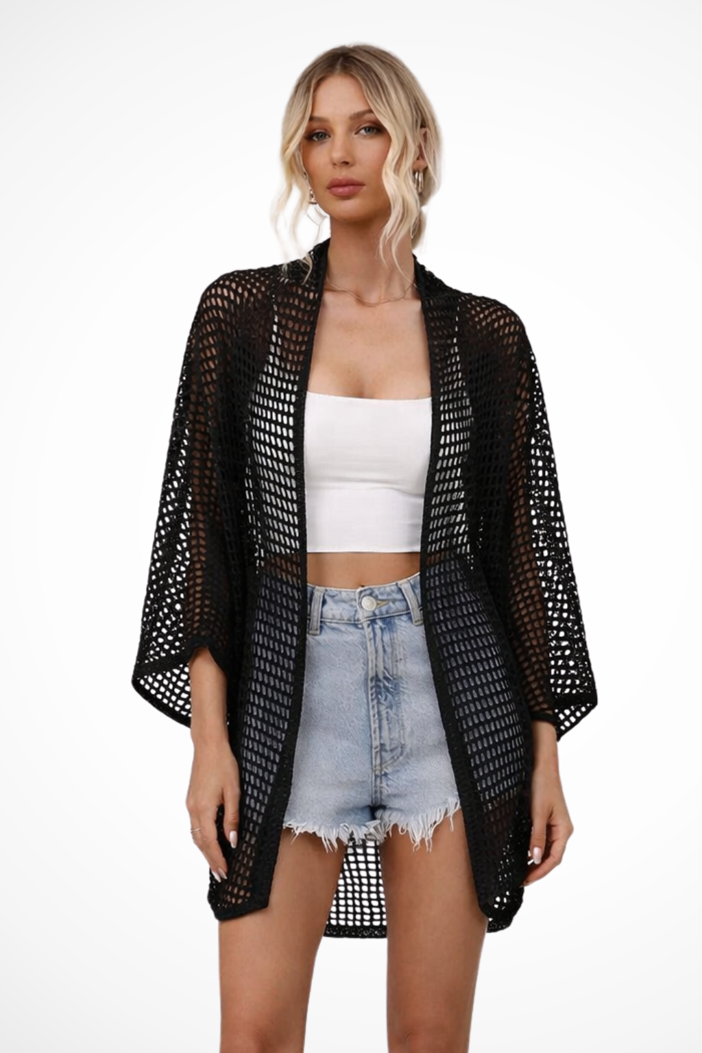 Aurélie Beaumont | Crochet Open Front Cover Up For Women