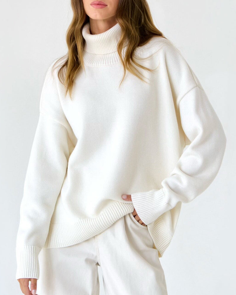 Aurélie Beaumont | Luxe Turtleneck Knit Sweater For Women