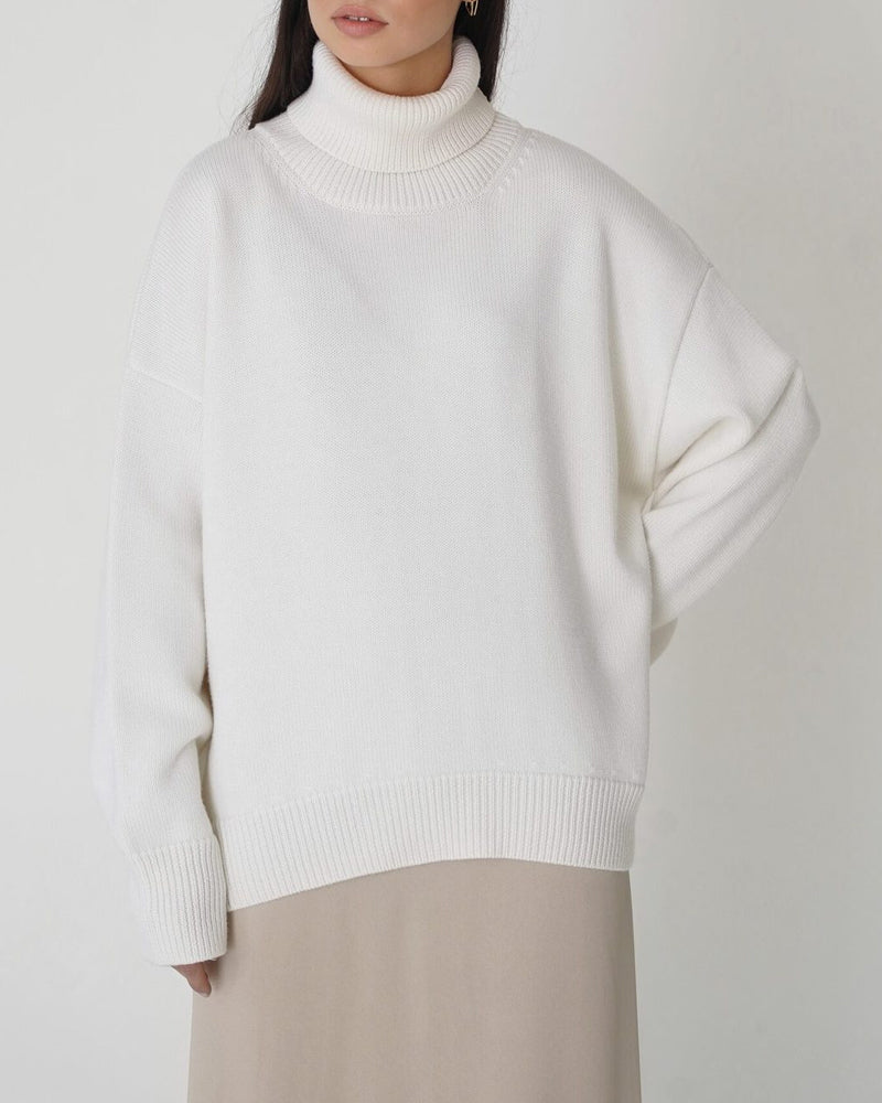 Aurélie Beaumont | Luxe Turtleneck Knit Sweater For Women