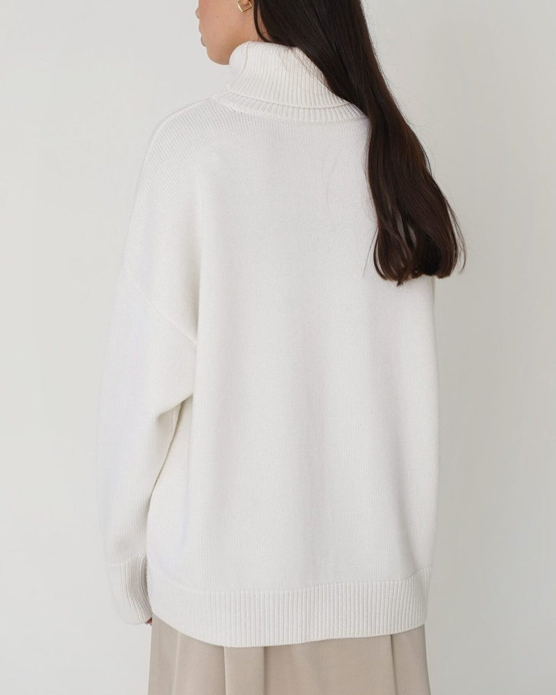 Aurélie Beaumont | Luxe Turtleneck Knit Sweater For Women