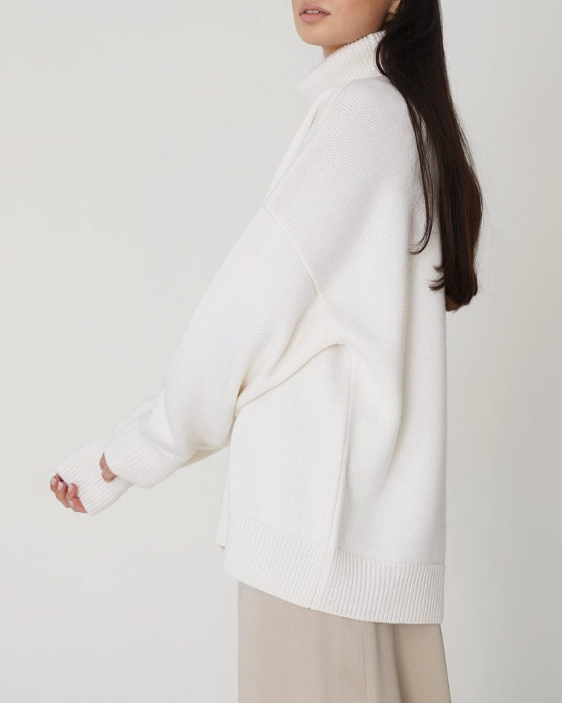 Aurélie Beaumont | Luxe Turtleneck Knit Sweater For Women