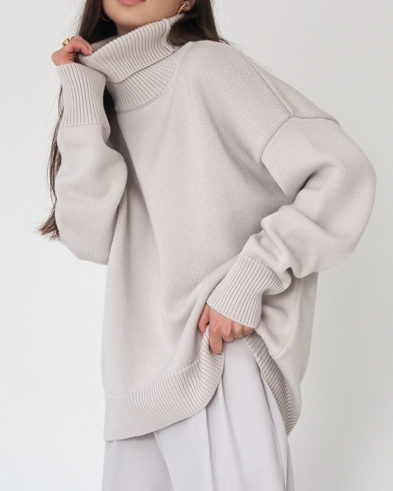 Aurélie Beaumont | Luxe Turtleneck Knit Sweater For Women