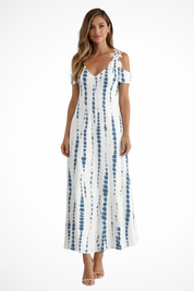Aurélie Fontaine | Floral Lace Shoulder Maxi Dress For Women
