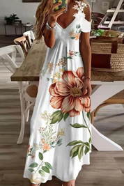 Aurélie Fontaine | Floral Lace Shoulder Maxi Dress For Women