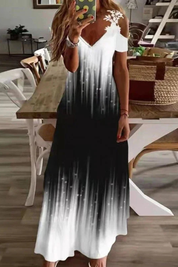 Aurélie Fontaine | Floral Lace Shoulder Maxi Dress For Women