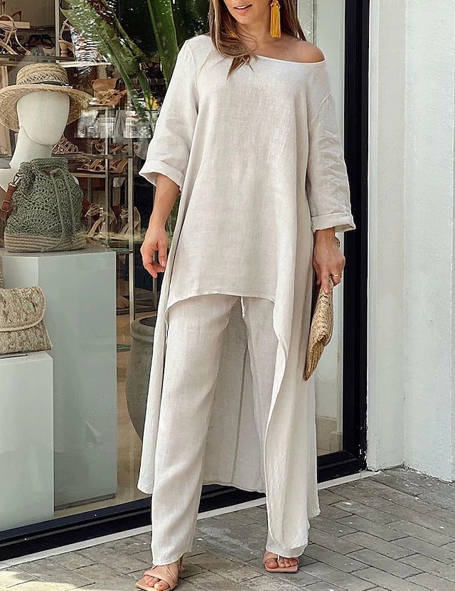 Aurélie Fontaine | Flowing Elegance Two-Piece Set For Women