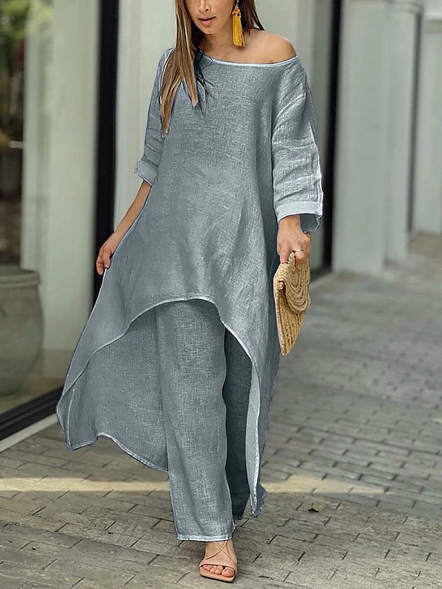 Aurélie Fontaine | Flowing Elegance Two-Piece Set For Women