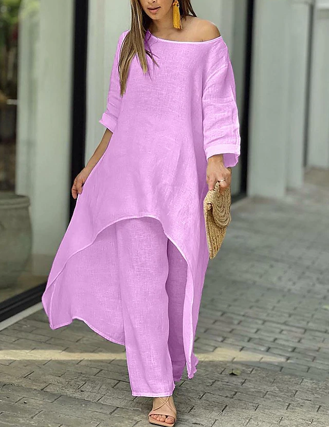Aurélie Fontaine | Flowing Elegance Two-Piece Set For Women