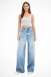 Aurélie Fontaine | Wide Leg Denim Boyfriend Jeans For Women
