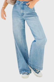 Aurélie Fontaine | Wide Leg Denim Boyfriend Jeans For Women
