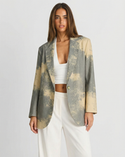 Aurélie Montclair | Artistic Print Tailored Blazer For Women