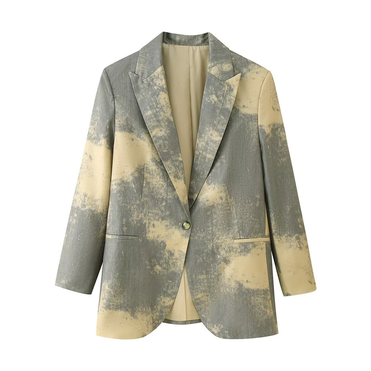 Aurélie Montclair | Artistic Print Tailored Blazer For Women