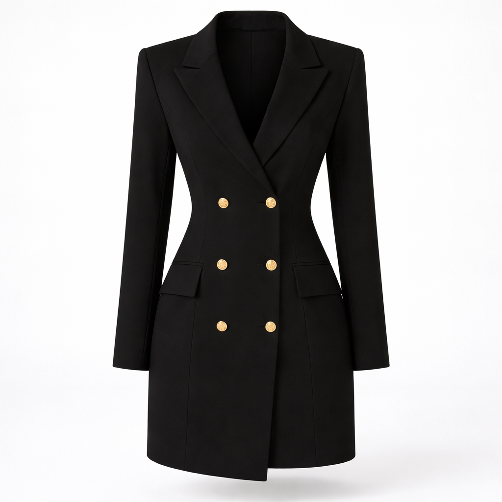 Aurora Classique | Luxury Blazer Dress with Double-Breasted Design