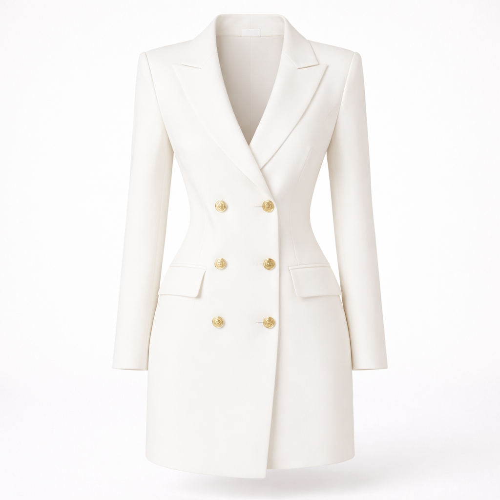 Aurora Classique | Luxury Blazer Dress with Double-Breasted Design