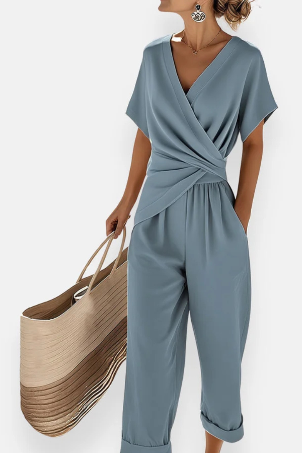 Aurora Kensington | Elegant Wrap Jumpsuit For Women