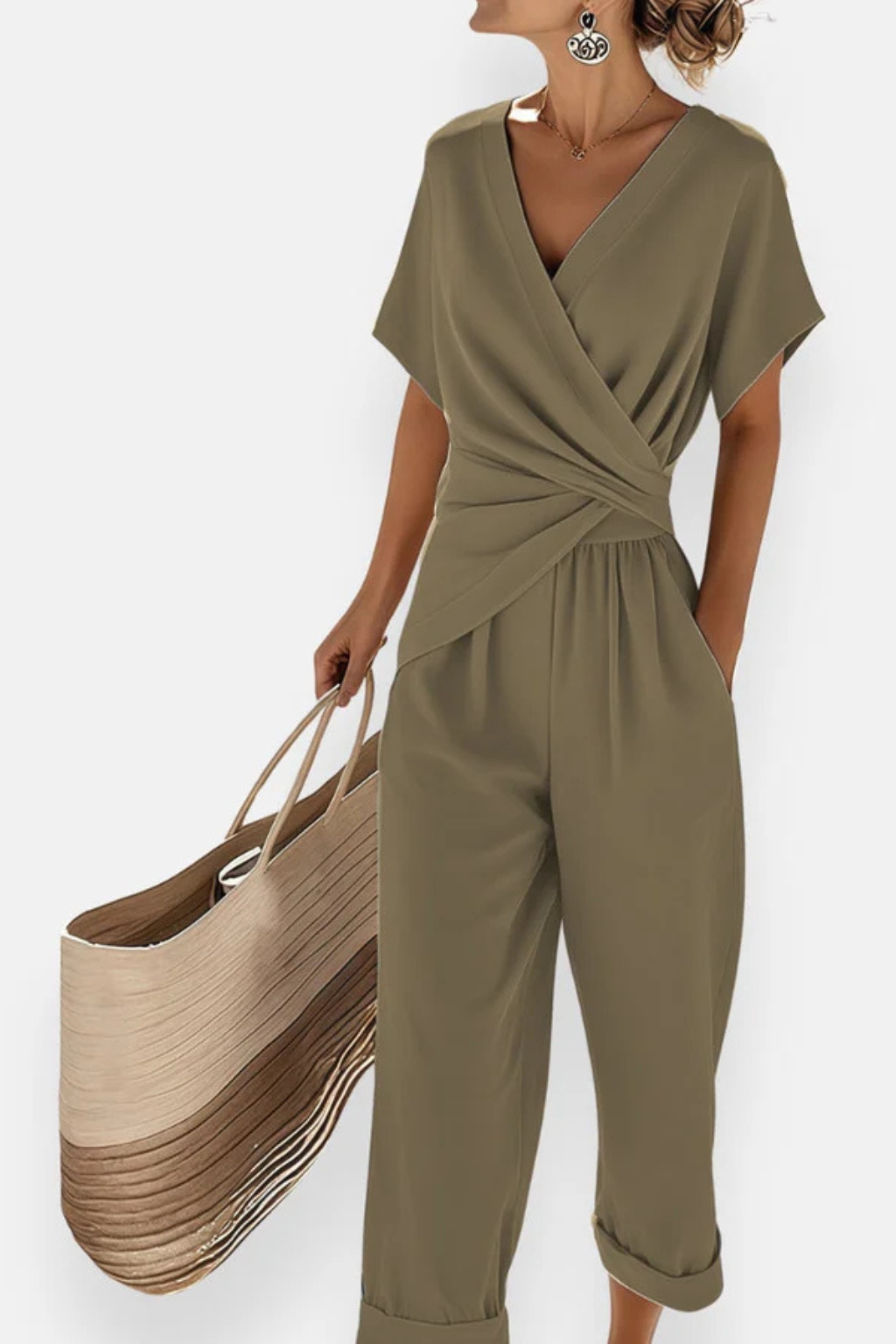 Aurora Kensington | Elegant Wrap Jumpsuit For Women