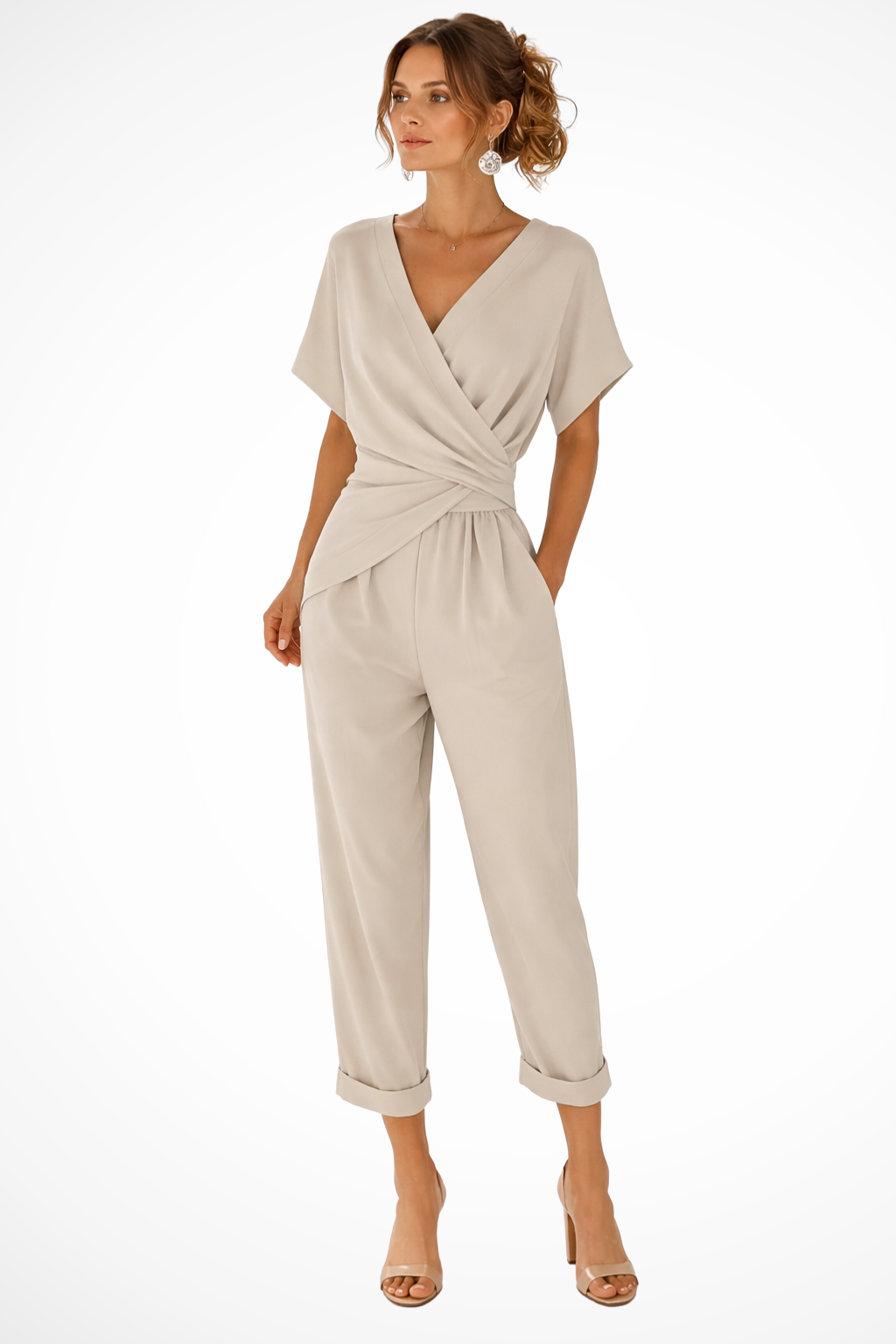Aurora Kensington | Elegant Wrap Jumpsuit For Women