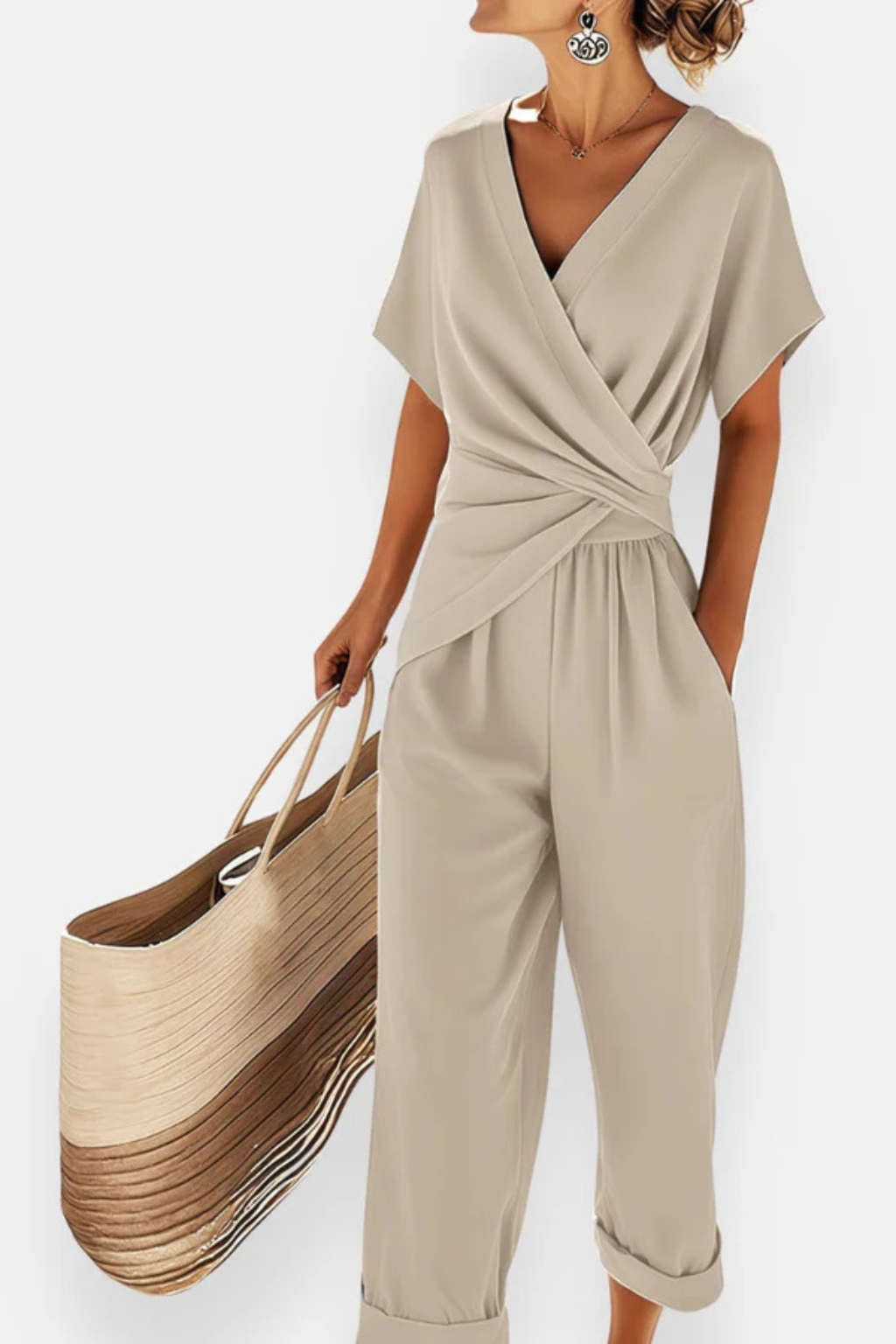 Aurora Kensington | Elegant Wrap Jumpsuit For Women