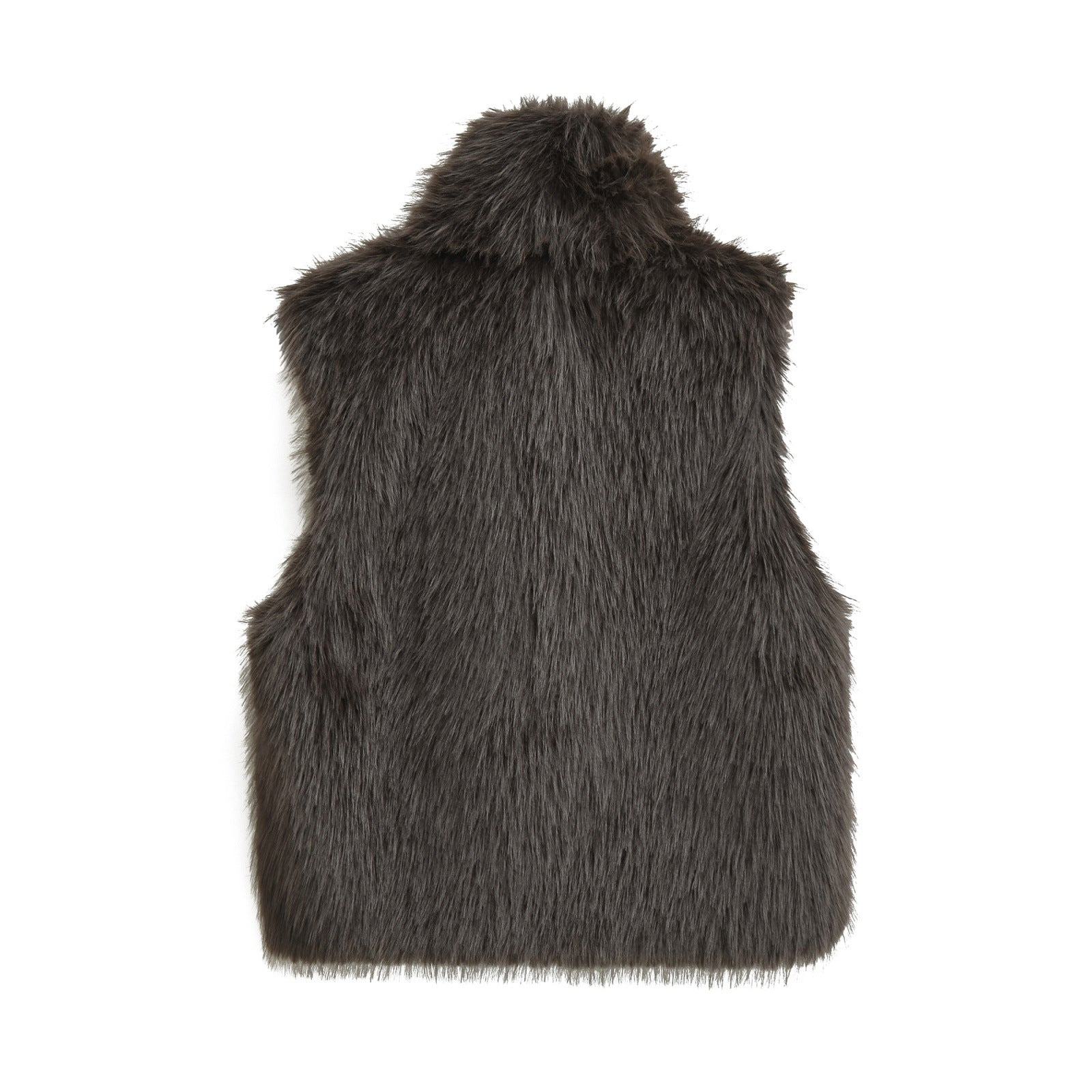 Aurore Vasselin | Faux Fur Gilet Sleeveless High Neck Luxury Vest