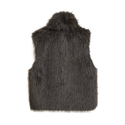 Aurore Vasselin | Faux Fur Gilet Sleeveless High Neck Luxury Vest