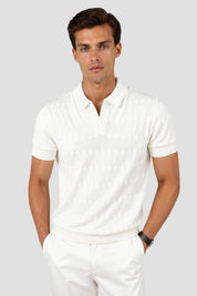 Edward Morris | Textured Knit Polo Shirt | Slim Fit & Lightweight