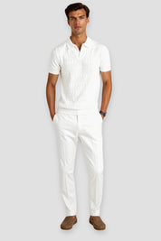 Edward Morris | Textured Knit Polo Shirt | Slim Fit & Lightweight