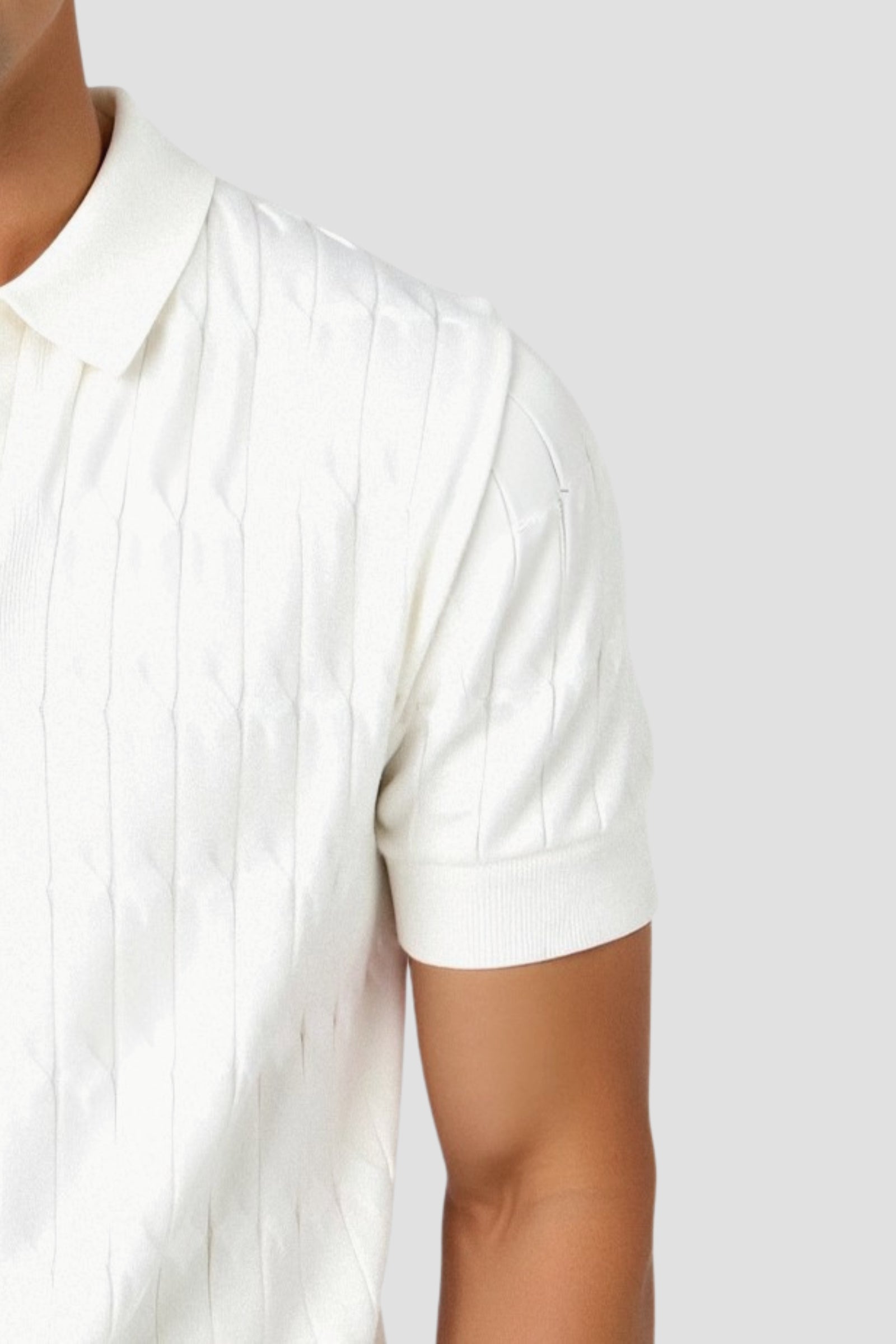 Edward Morris | Textured Knit Polo Shirt | Slim Fit & Lightweight