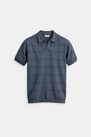 Edward Morris | Textured Knit Polo Shirt | Slim Fit & Lightweight