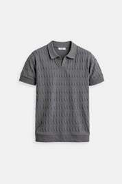 Edward Morris | Textured Knit Polo Shirt | Slim Fit & Lightweight