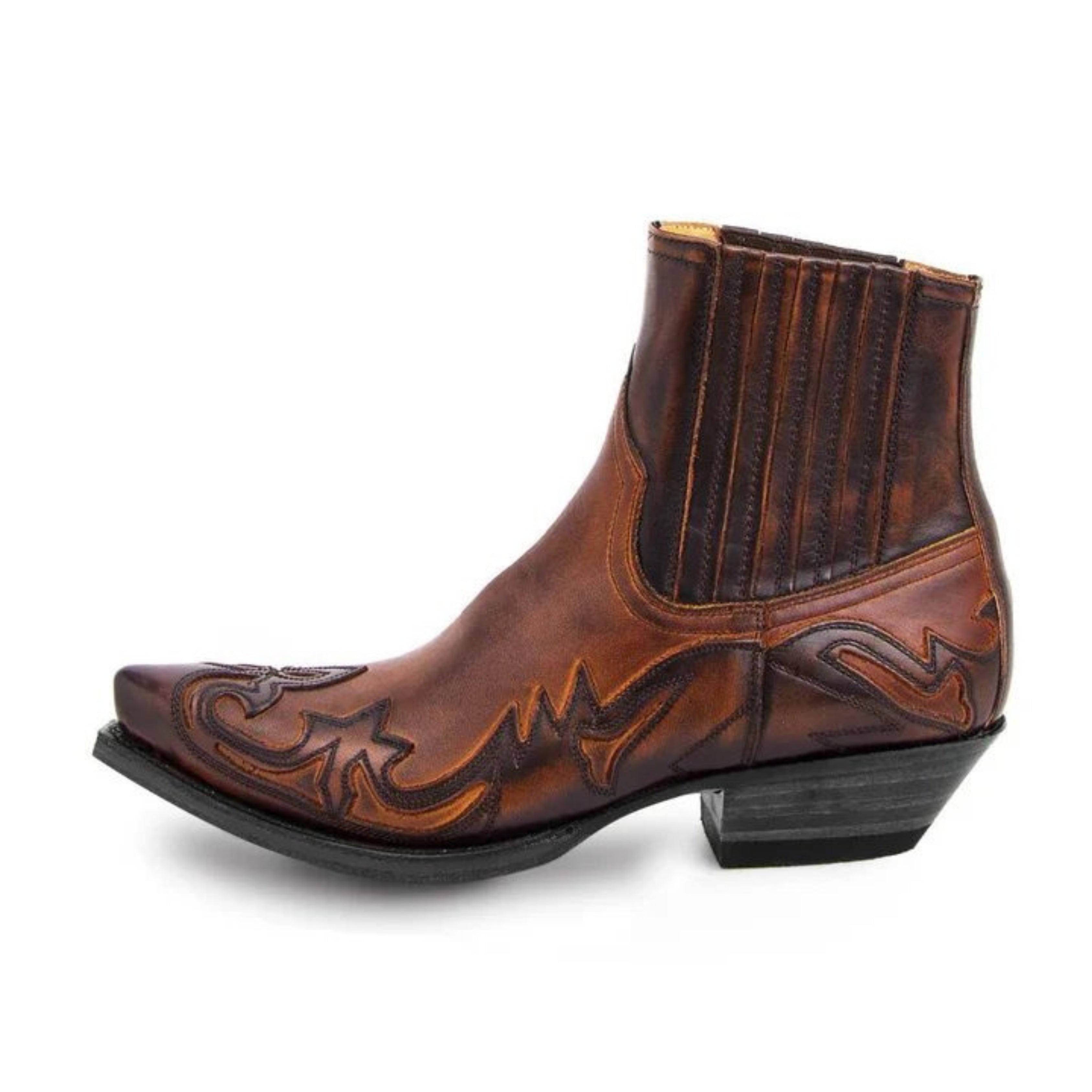 Rupert Griffiths | Western Cowboy Ankle Boot | Burnished Leather