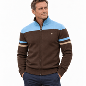Barnaby Kingswell | Cotton Zip Sweater With Contrast Panel