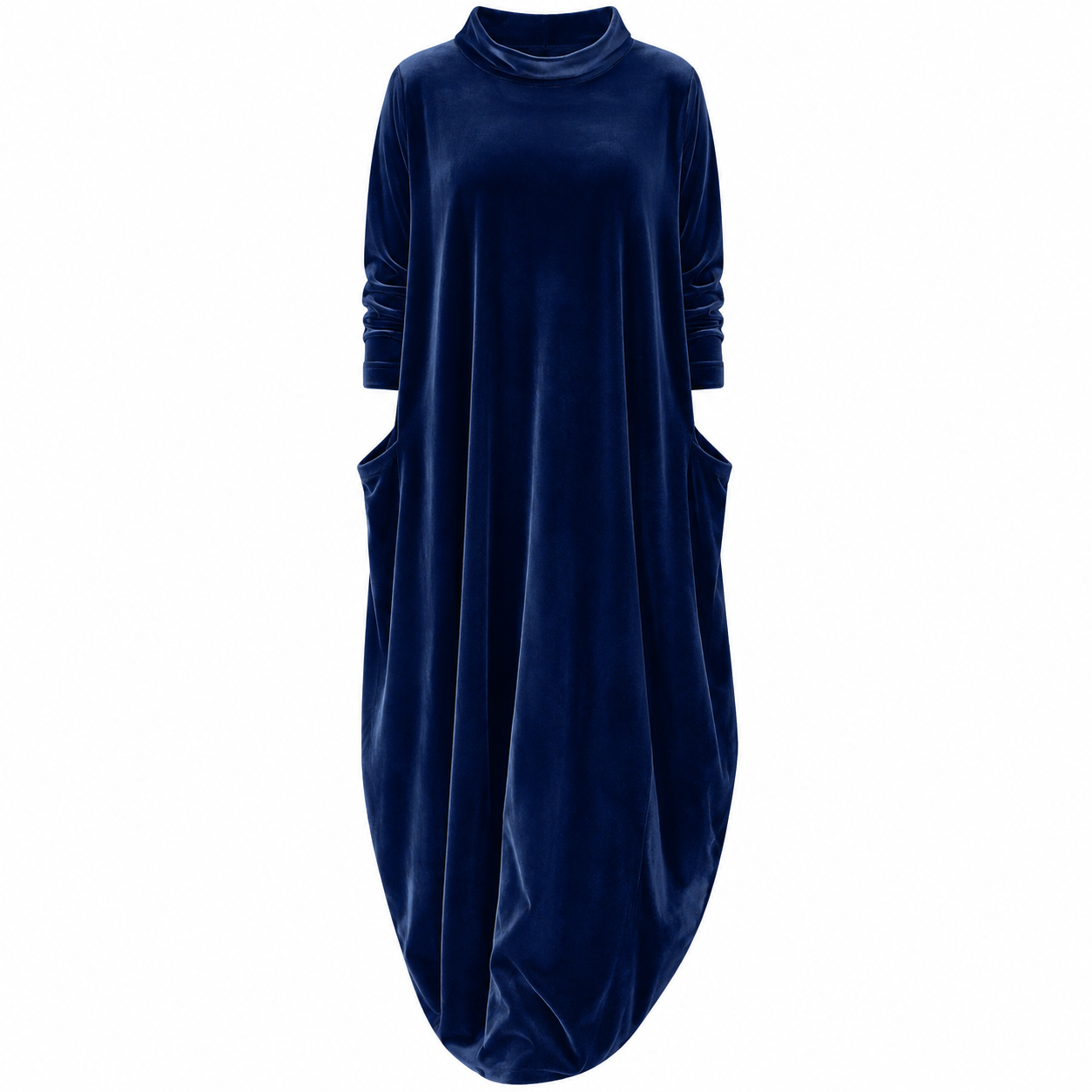 Beatrice Fairfax | Velvet Maxi Dress With Mock Neck