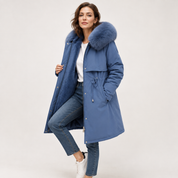Beatrice Turner | Manteau d’hiver imperméable à capuche bordée de fourrure